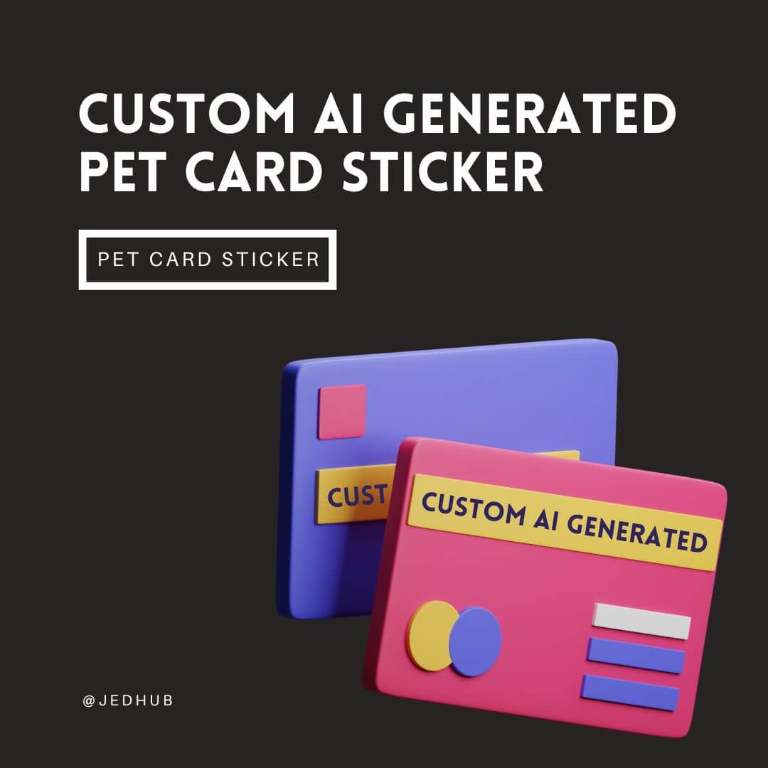 Custom AI Generated Pet Card Sticker